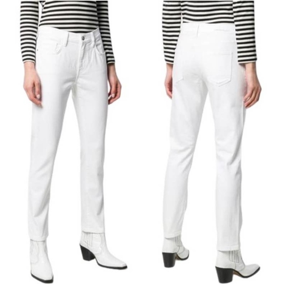 Current/Elliott Straight Leg Denim Jeans‎ White Zip Fly Stretch Size 27